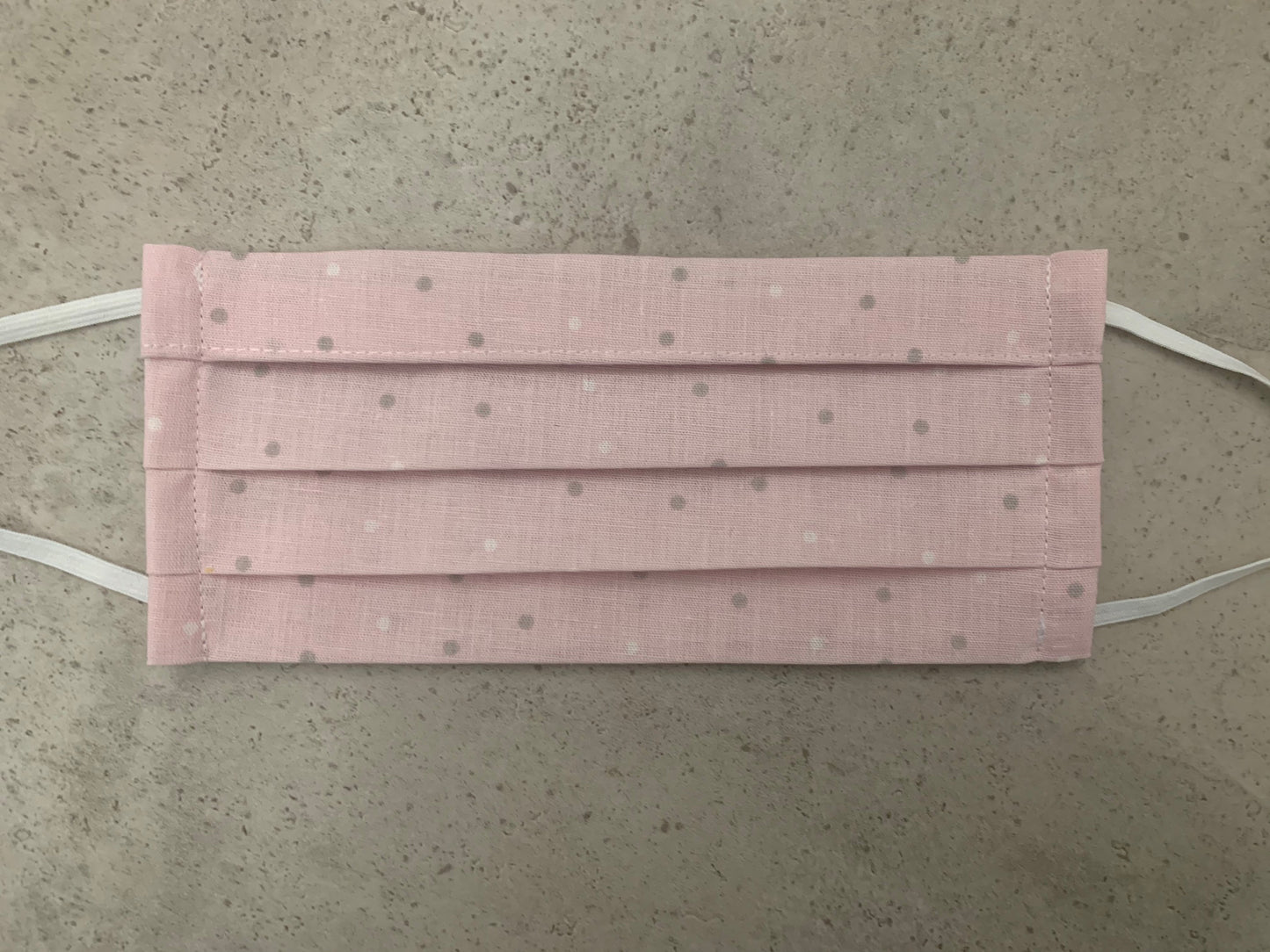 EINLAGIG MASKE DÜNN Maske Mund Nasenschutz Behelfsmaske Rosa Punkte