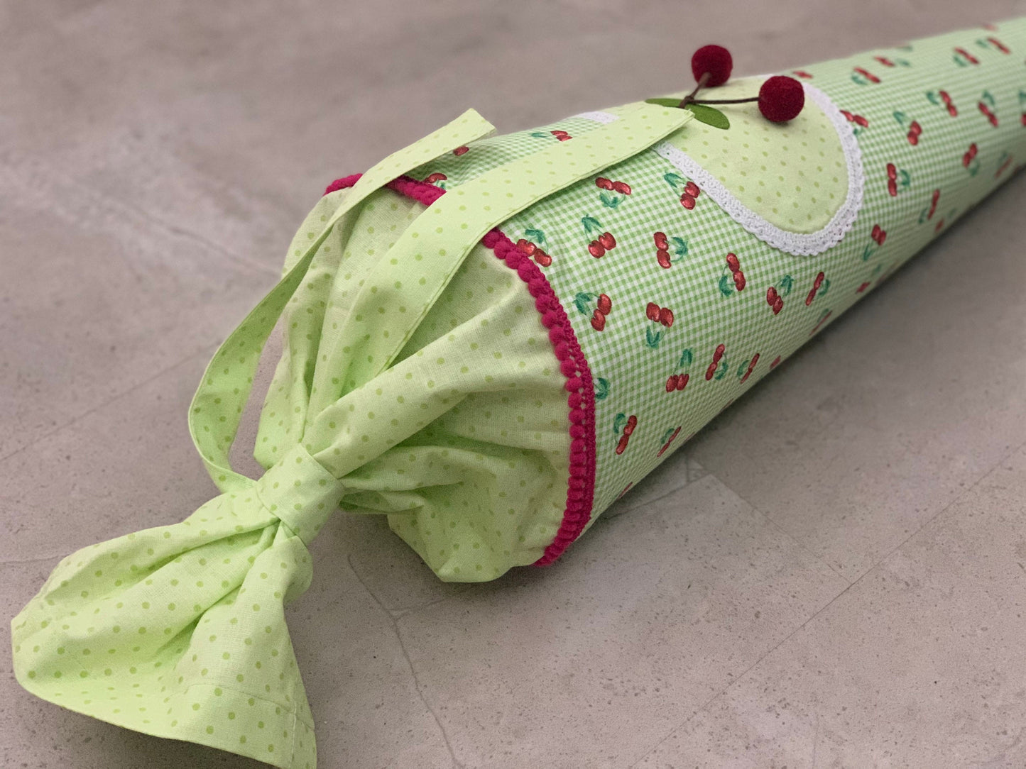 Schultüte, Zuckertüte Einschulung 70cm Handmade - Kirschen