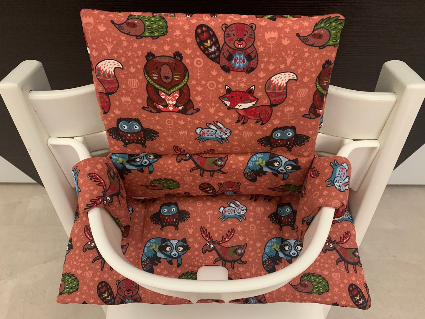 Tripp Trapp Kissenset für Stokke Hochstuhl - Rotbraun Waldtiere