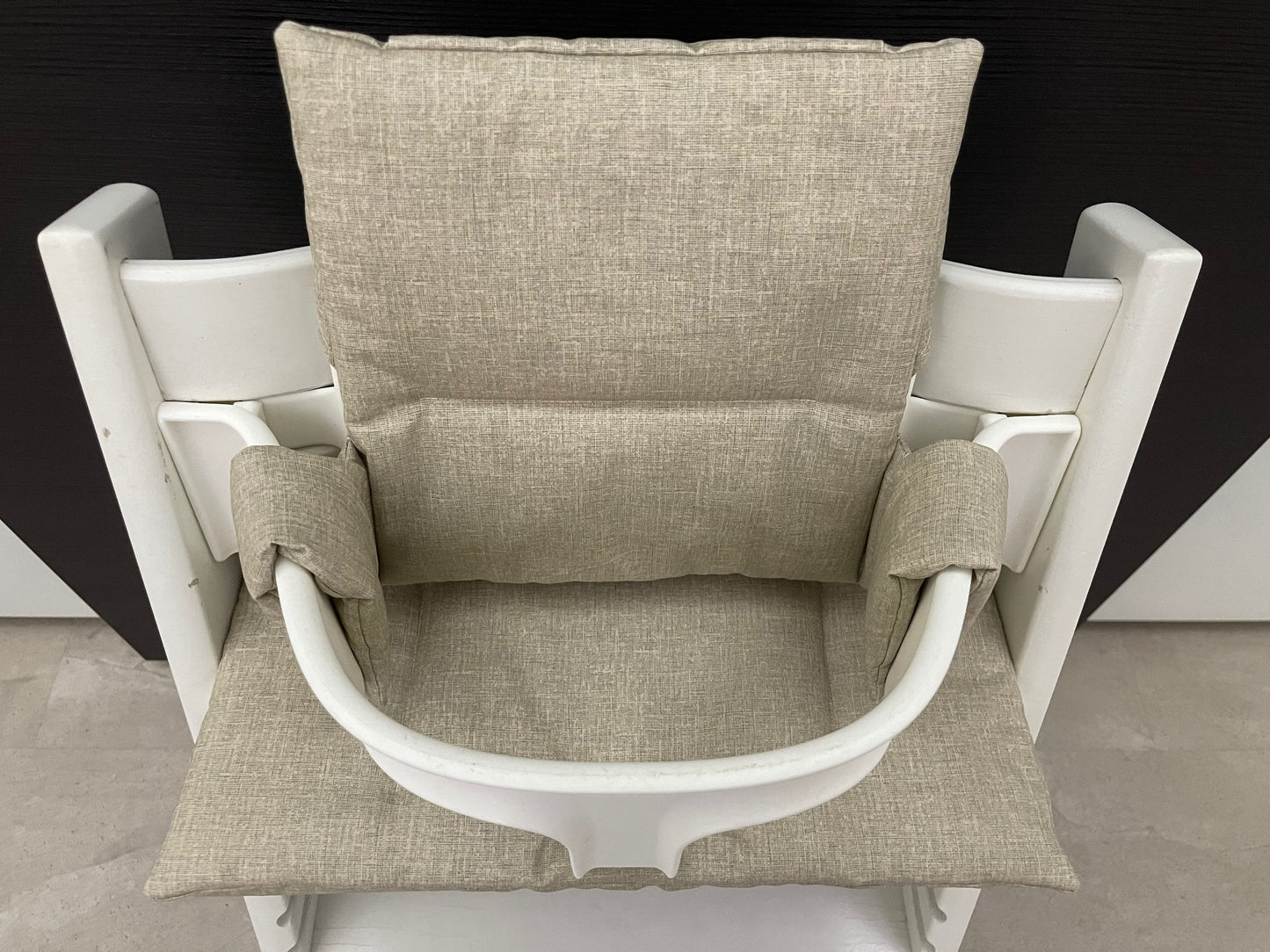 Abwaschbares Tripp Trapp Kissenset für Stokke Hochstuhl - meliert beige