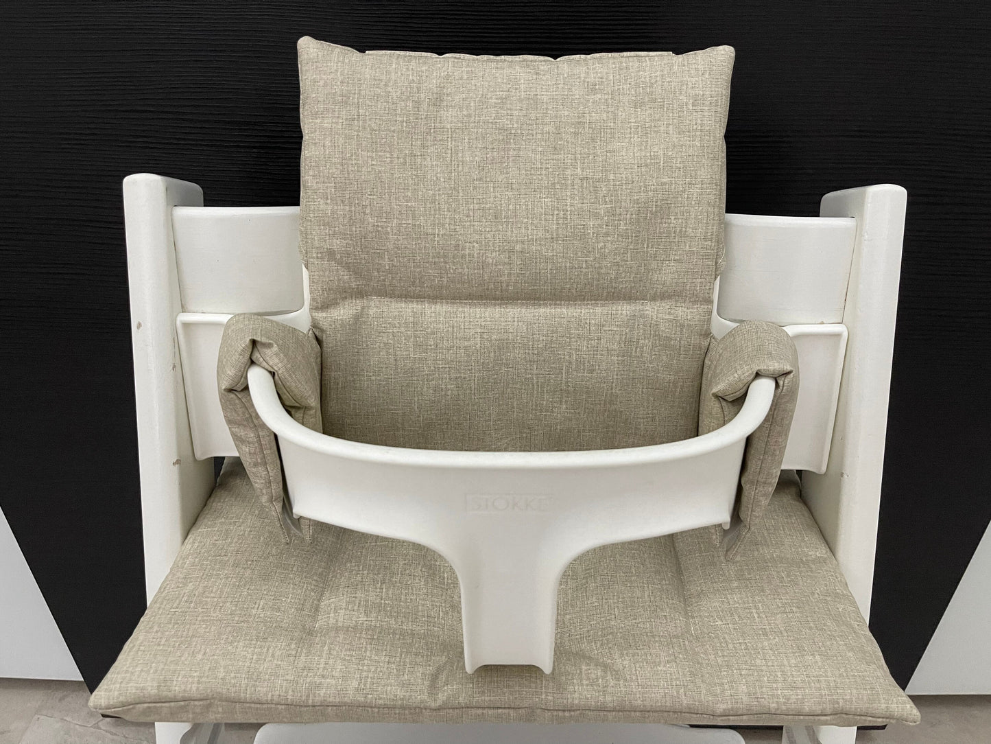 Abwaschbares Tripp Trapp Kissenset für Stokke Hochstuhl - meliert beige