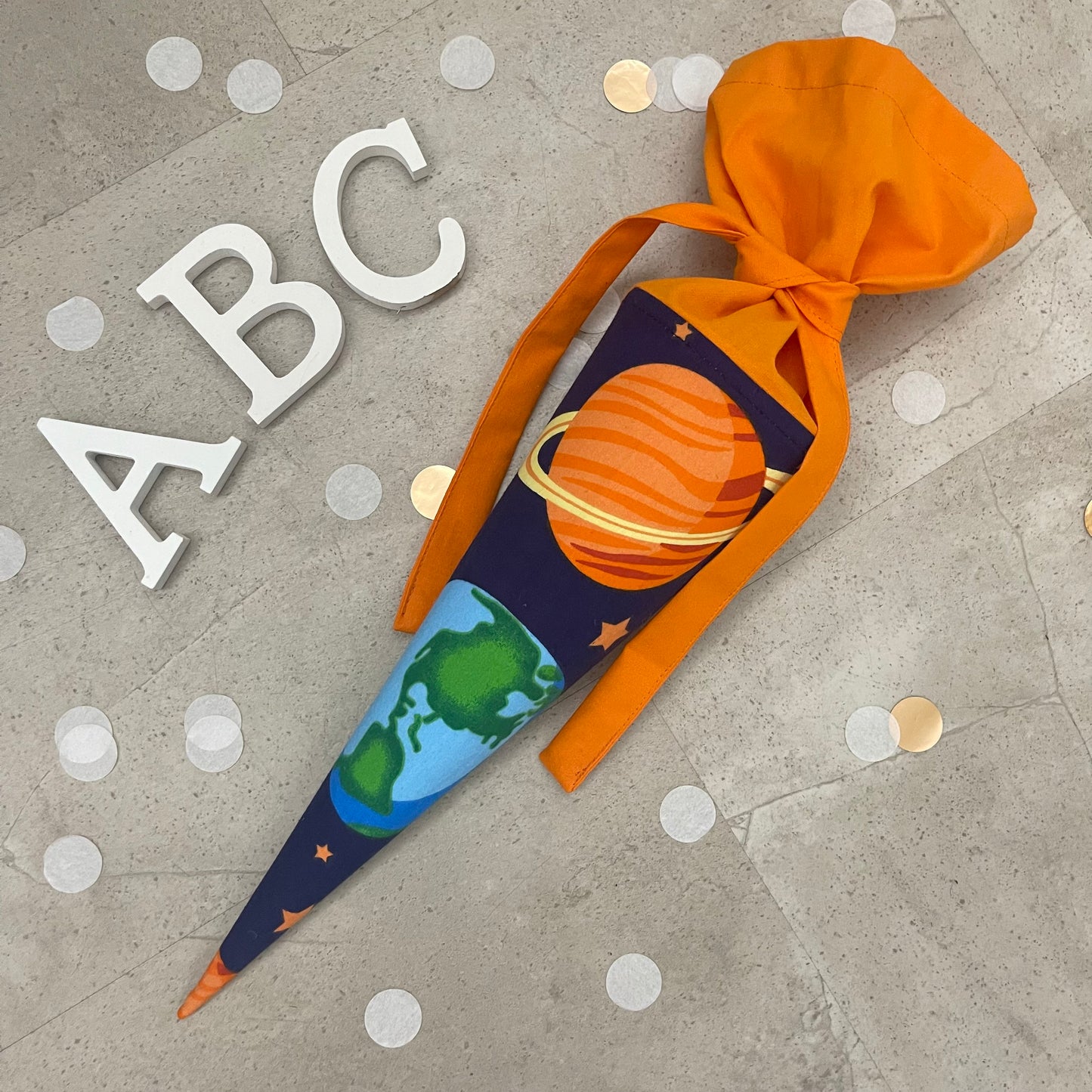Geschwisterschultüte Stoff klein Zuckertüte Einschulung 35cm Handmade / Universum