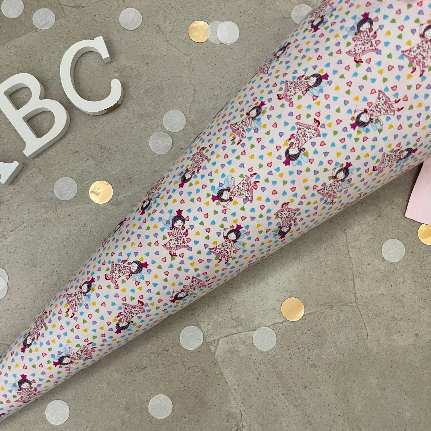 Schultüte Stoff Zuckertüte Einschulung 70cm Handmade/ Mädchen