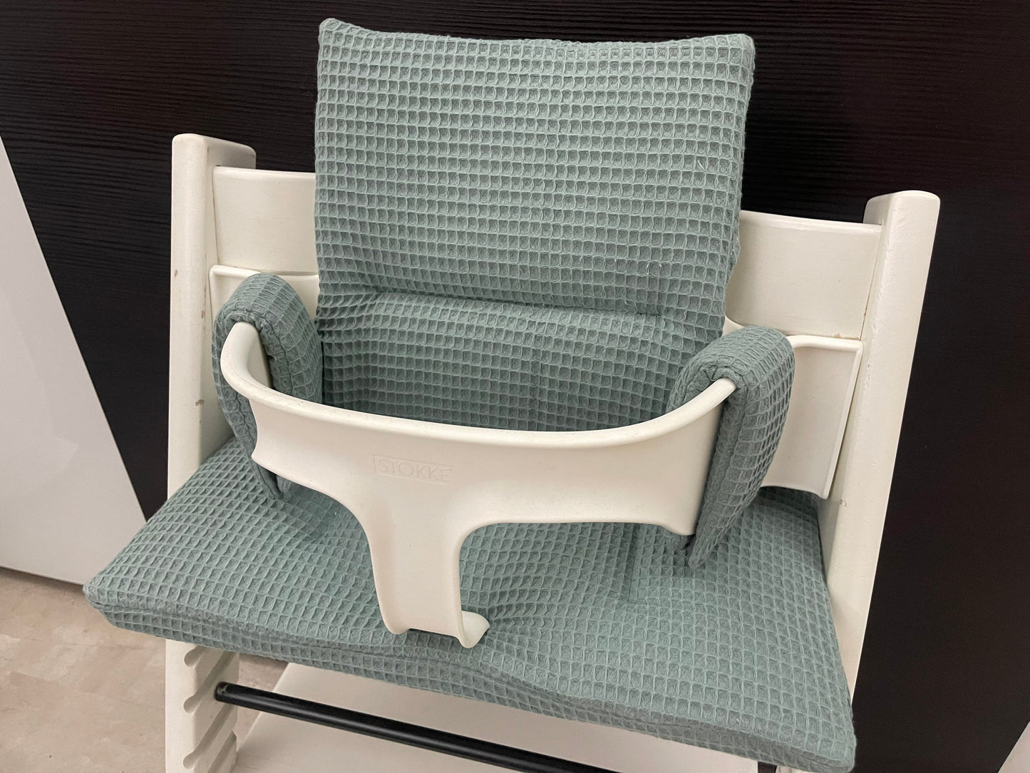 Tripp Trapp Sitzkissen Kissenset für Stokke Hochstuhl - Waffelpiqué Salbei