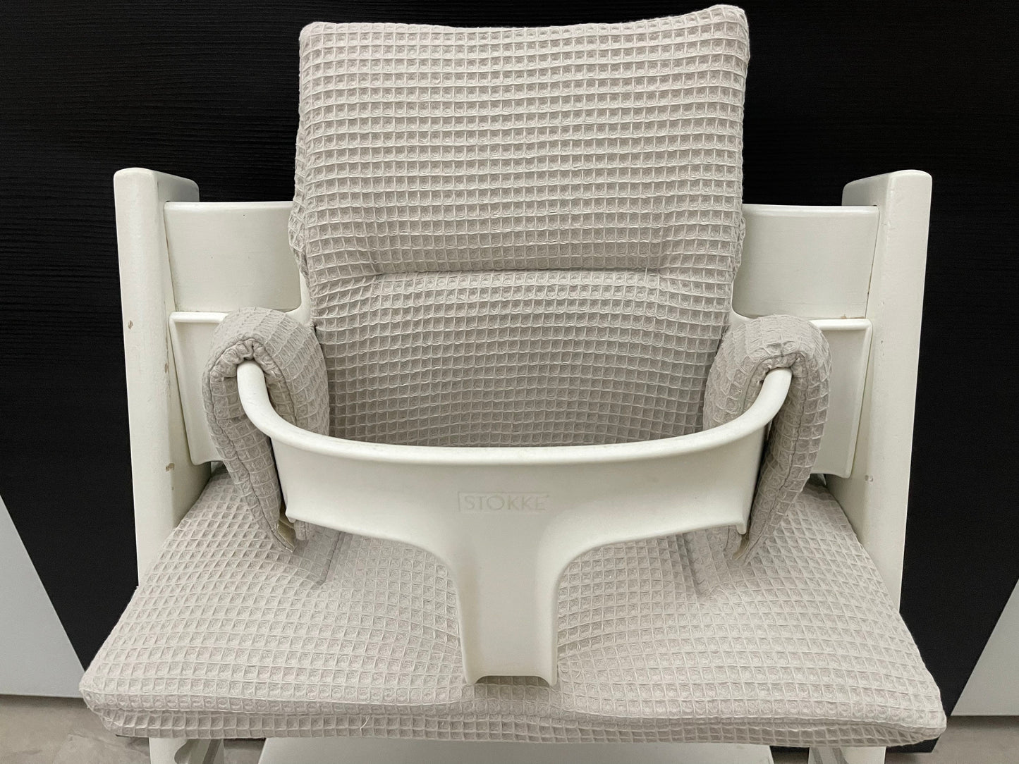 Tripp Trapp Sitzkissen Kissenset für Stokke Hochstuhl - Waffelpiqué Creme