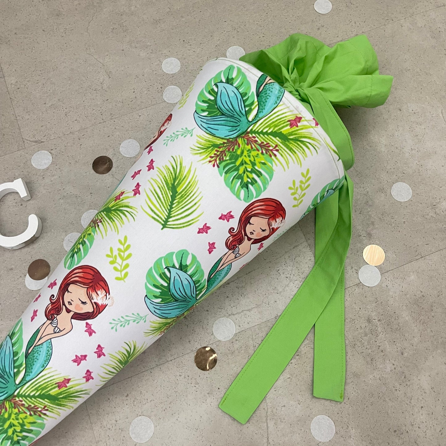 Schultüte Zuckertüte Einschulung Groß 70cm Handmade / Meerjungfrau