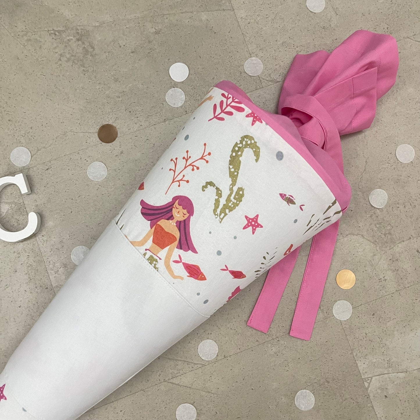 Schultüte Zuckertüte Einschulung Groß 70cm Handmade / Meerjungfrau