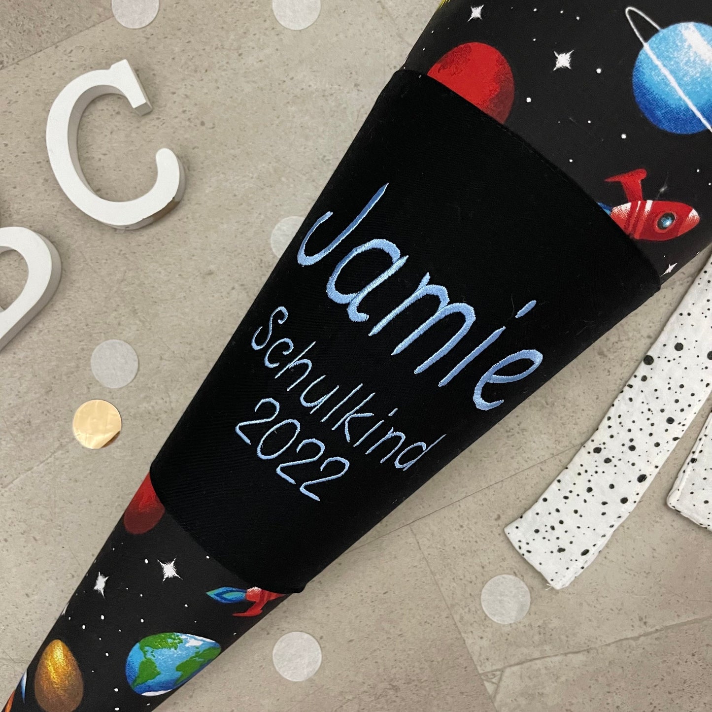 Schultüte Zuckertüte Einschulung Groß 70cm Handmade / Weltraum