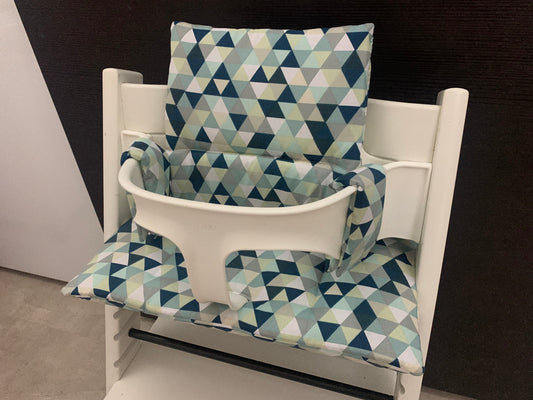 Tripp Trapp Sitzkissen Kissenset für Stokke Hochstuhl - Dreiecke Menthol