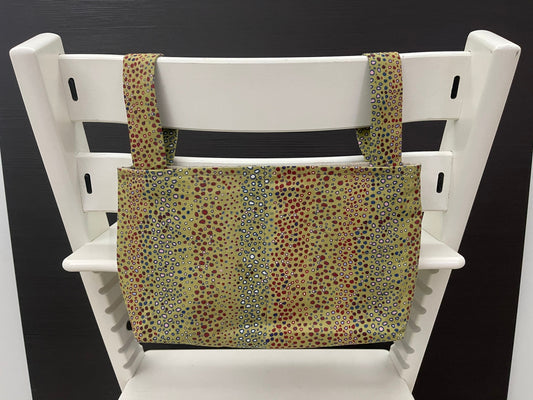 Utensilo für Tripp Trapp oder Hauck Alpha Hochstuhl, Hochstuhltasche - bunte Punkte