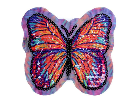 Aufnäher Schmetterling mit Wendepailetten multicolour