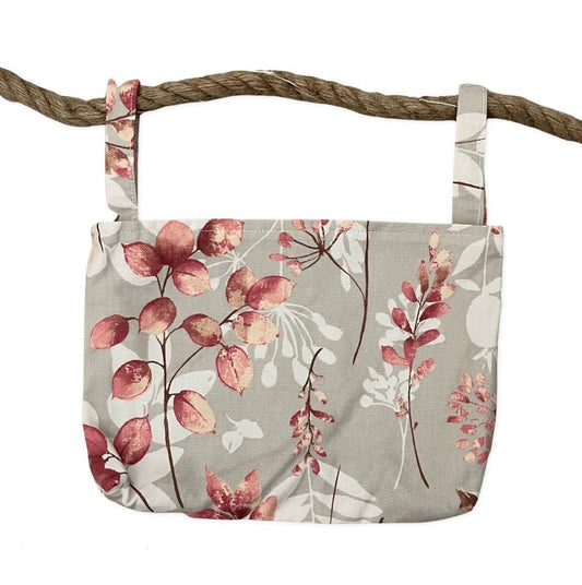 Abwaschbares Utensilo für Tripp Trapp oder Hauck Alpha Hochstuhl, Hochstuhltasche - Blüten rötlich