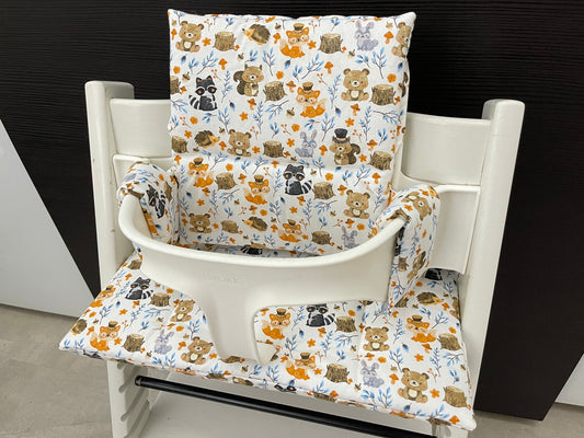 Tripp Trapp Sitzkissen Kissenset für Stokke Hochstuhl - Waldtiere Herbstlich