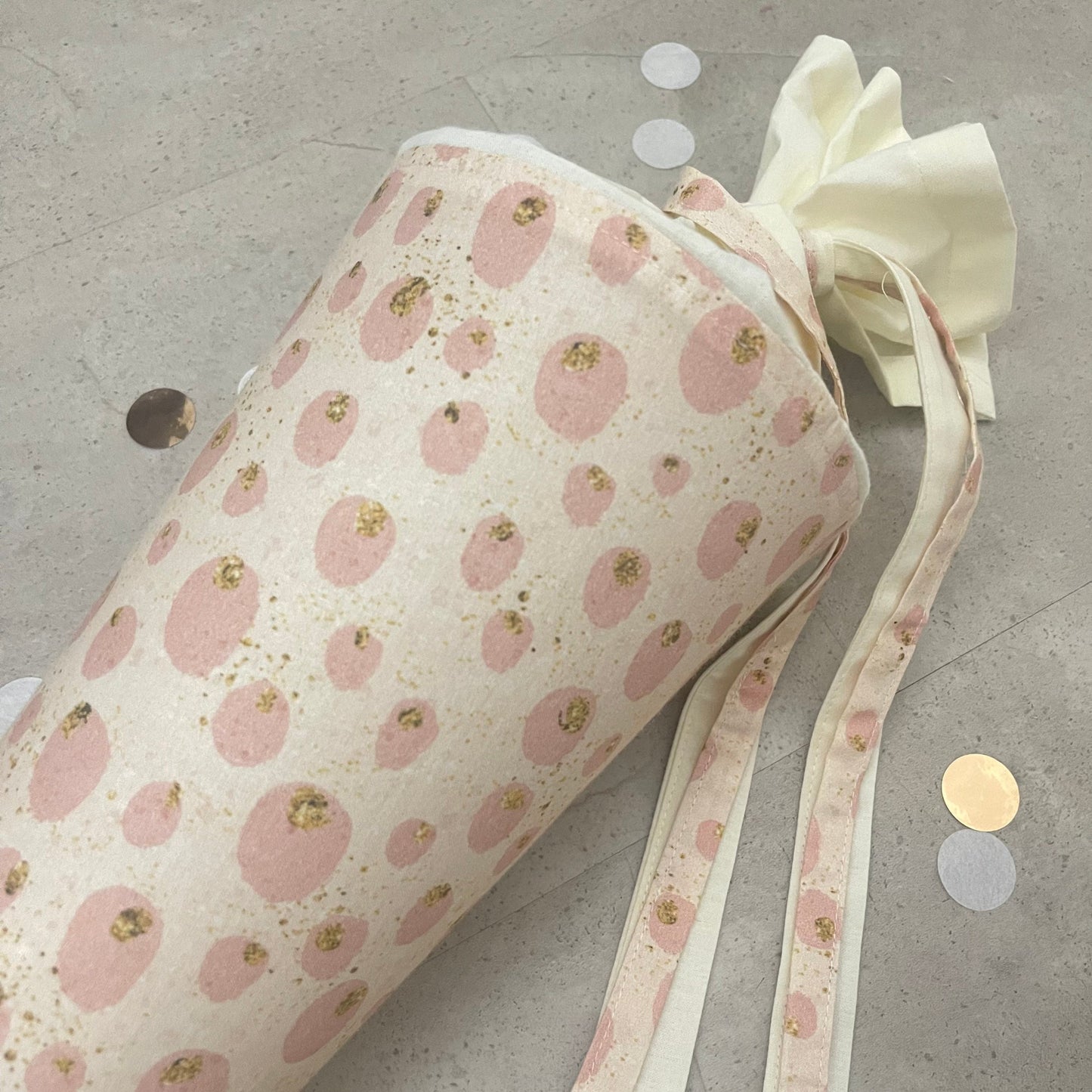 Schultüte Zuckertüte Einschulung Groß 70cm Handmade / Punkte mit Goldakzenten