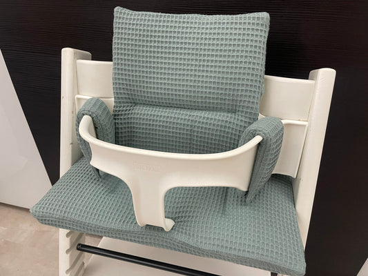 Tripp Trapp Sitzkissen Kissenset für Stokke Hochstuhl - Waffelpiqué Salbei