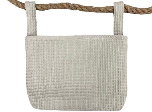 Utensilo für Tripp Trapp oder Hauck Alpha Hochstuhl, Hochstuhltasche - Waffelpiqué Creme