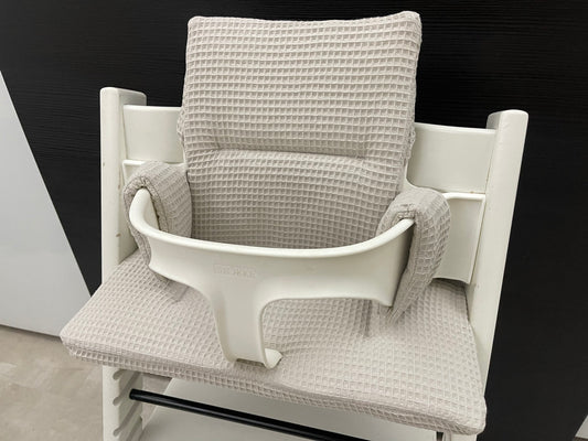 Tripp Trapp Sitzkissen Kissenset für Stokke Hochstuhl - Waffelpiqué Creme