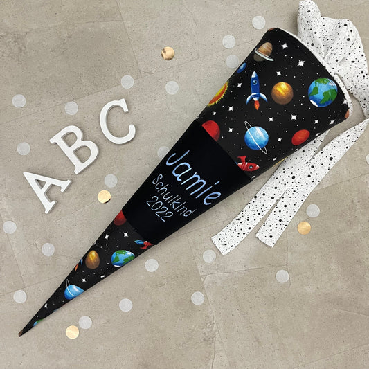 Schultüte Zuckertüte Einschulung Groß 70cm Handmade / Weltraum
